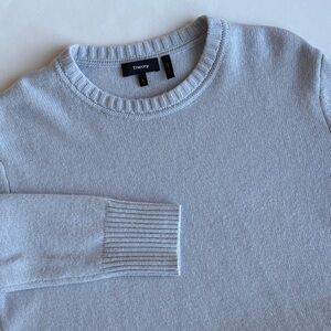 Theory Soft Blue 100% Cashmere Crewneck Sweater‎ Classic Women’s Size Large